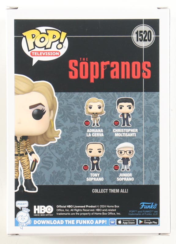 Drea de Matteo Signed "The Sopranos" #1520 Adriana La Cerva Funko Pop! Vinyl Figure (Beckett) at PristineAuction.com Drea de Matteo Signed "The Sopranos" #1520 Adriana La Cerva Funko Pop! Vinyl Figure (Beckett) at PristineAuction.com