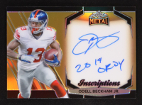 Odell Beckham Jr. 2024 Leaf Metal Inscriptions Autograph Gold Prismatic #MHI-OBJ #22/100 at PristineAuction.com
