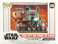 Temuera Morrison & Ming-Na Wen Signed "Star Wars" #486 Boba Fett And Fennec On Throne Bobble-Head Funko Pop! Vinyl Figure Inscribed "Boba Fett" & "Fennec" (JSA) at PristineAuction.com