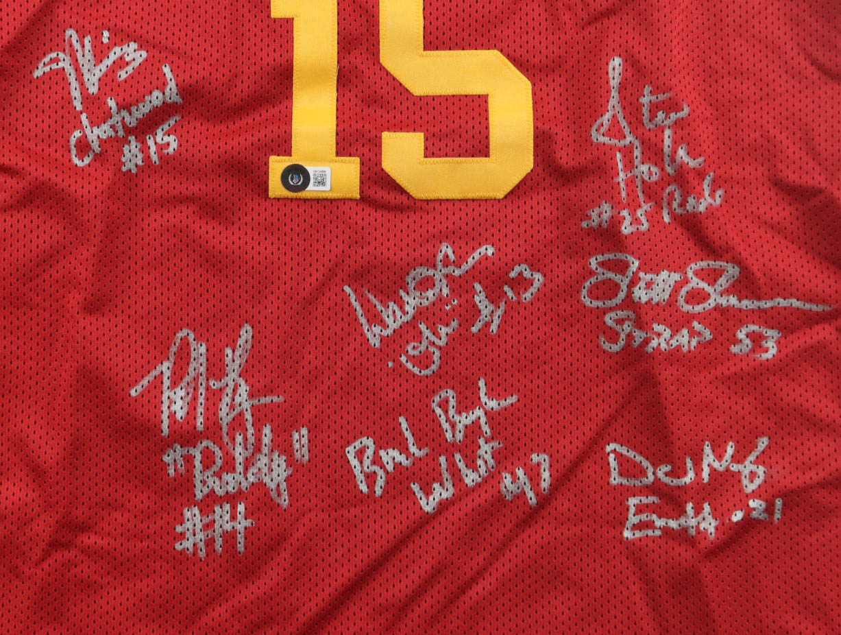 "Hoosiers" Jersey Cast-Signed by (7) with Maris Valainis, David Neidorf, Scott Summers, Brad Long with Character Inscriptions (Beckett) at PristineAuction.com "Hoosiers" Jersey Cast-Signed by (7) with Maris Valainis, David Neidorf, Scott Summers, Brad Long with Character Inscriptions (Beckett) at PristineAuction.com