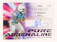 Tyreek Hill 2025 Leaf In The Game Used Pure Adrenaline Autographs Purple Holo #Pa-TH1 #1/6 at PristineAuction.com
