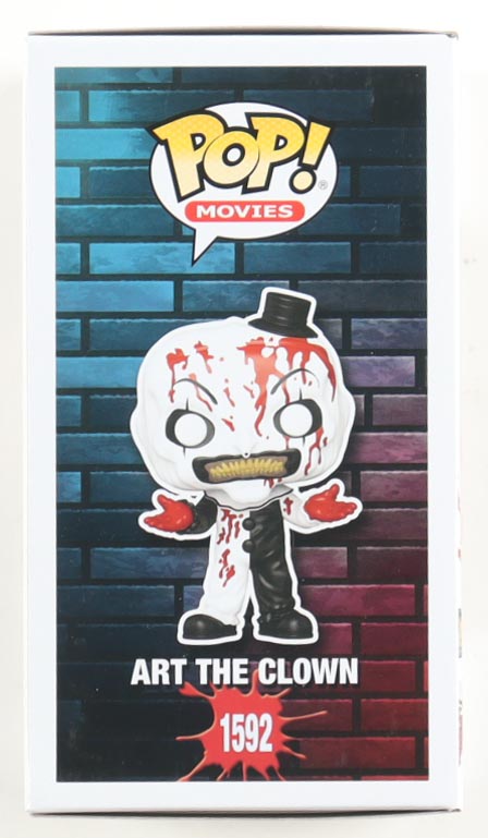 David Howard Thornton Signed "Damien Leone's: Terrifier" #1592 Art The Clown Funko Pop! Vinyl Figure Inscribed "Art The Clown" (JSA) at PristineAuction.com David Howard Thornton Signed "Damien Leone's: Terrifier" #1592 Art The Clown Funko Pop! Vinyl Figure Inscribed "Art The Clown" (JSA) at PristineAuction.com