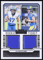 Puka Nacua / Stetson Bennett IV 2023 Panini Contenders Rookie Ticket Dual Swatches #11 RC at PristineAuction.com