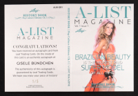 Gisele B&uuml;ndchen 2024 Leaf History Book A List Magazine Set Pop Culture Edition Chapter One Signatures Teal #ALM-GB1 #1/5 at PristineAuction.com
