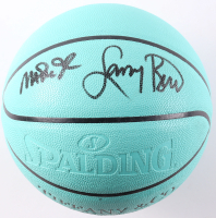 Magic Johnson & Larry Bird Signed Tiffany & Co X Basketball with Display Stand (Beckett & PSA) at PristineAuction.com