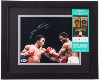 Sugar Ray Signed Custom Framed Photo Display with Caesars Palace Ticket (Beckett) at PristineAuction.com