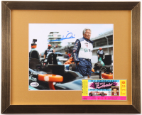 Mario Andretti Signed "Indy 500" Custom Framed Photo Display with Original 1969 Indy 500 VIP Ticket (JSA) at PristineAuction.com