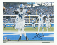 Amon-Ra St. Brown Signed Lions 18x23 Custom Matted Photo (Fanatics) at PristineAuction.com