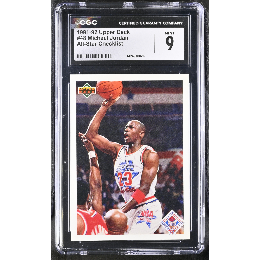 Michael Jordan 1991-92 Upper Deck All-Star Checklist #48 (CGC 9) at PristineAuction.com