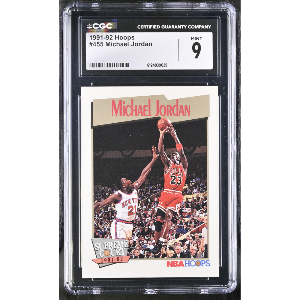 Michael Jordan 1991-92 Hoops #455 (CGC 9) at PristineAuction.com