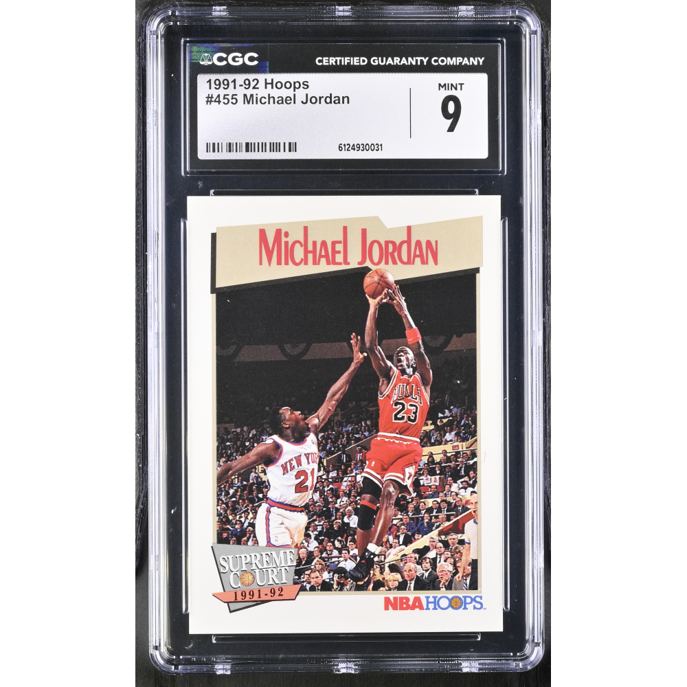 Michael Jordan 1991-92 Hoops #455 (CGC 9) at PristineAuction.com