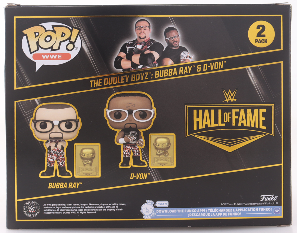 Bubba Ray Dudley & D-Von Dudley Signed WWE The Dudley Boyz 2-Pack Funko Pop! Vinyl Figure (Fanatics) at PristineAuction.com Bubba Ray Dudley & D-Von Dudley Signed WWE The Dudley Boyz 2-Pack Funko Pop! Vinyl Figure (Fanatics) at PristineAuction.com