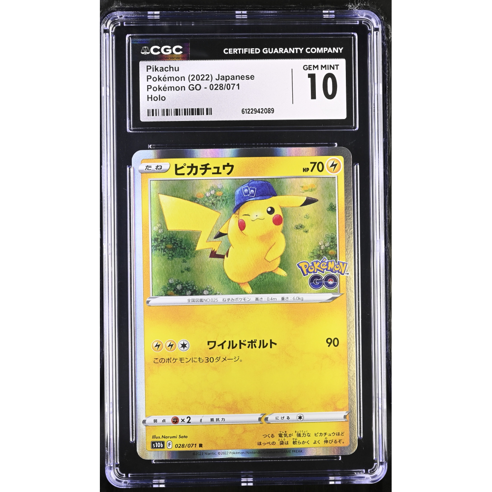 Pikachu 2022 Pokemon GO Japanese #028 Holo (CGC 10) at PristineAuction.com