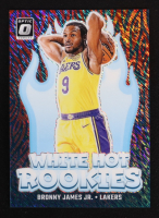 Bronny James Jr. 2024-25 Donruss Optic White Hot Rookies Red Shimmer #15 #13/75 RC at PristineAuction.com