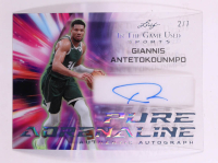Giannis Antetokounmpo 2025 ITG Used Sports Pure Adrenaline Autographs Clear Platinum #PAGA1 #2/7 at PristineAuction.com