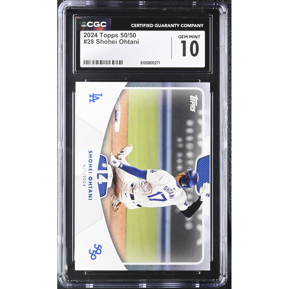 Shohei Ohtani 2024 Topps 50/50 #28 (CGC GEM MINT 10) at PristineAuction.com