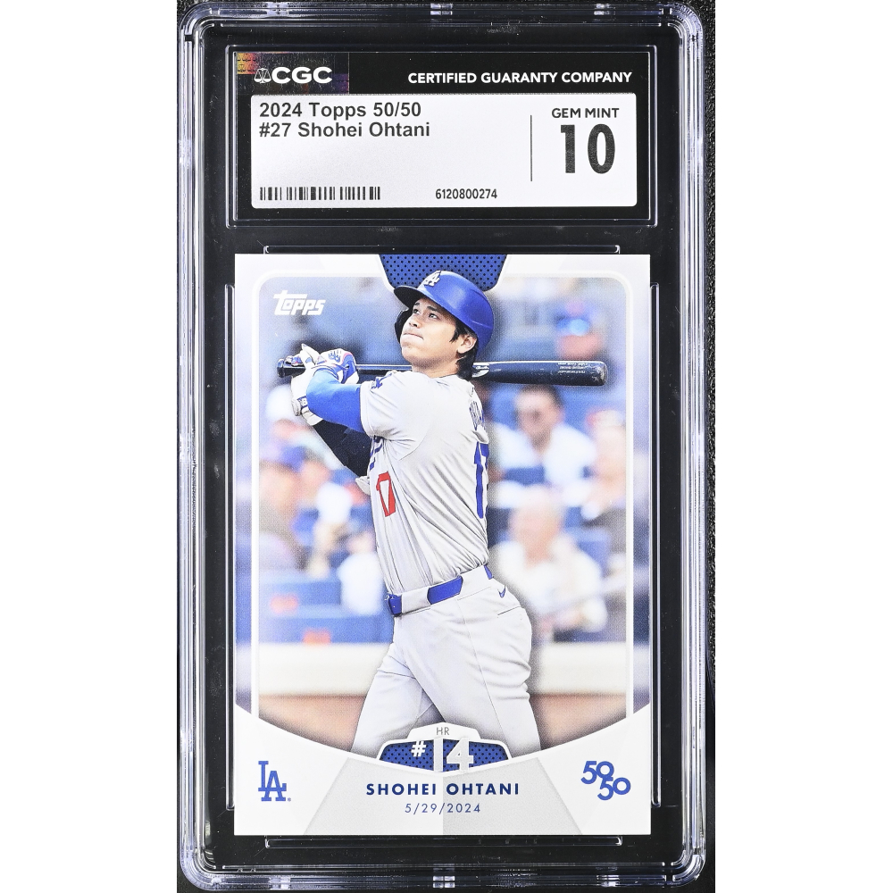 Shohei Ohtani 2024 Topps 50/50 #27 (CGC GEM MINT 10) at PristineAuction.com