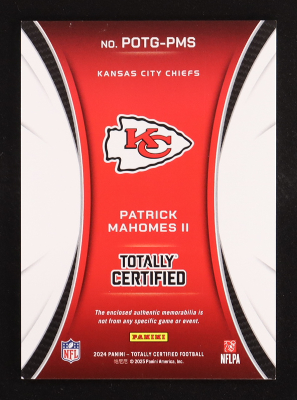 Patrick Mahomes II 2024 Totally Certified Piece of the Game #21 at PristineAuction.com Patrick Mahomes II 2024 Totally Certified Piece of the Game #21 at PristineAuction.com
