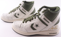 Larry Bird Signed Set of (2) Undefeated x Converse Weapon High "Chive" Basketball Shoes (PSA) at PristineAuction.com
