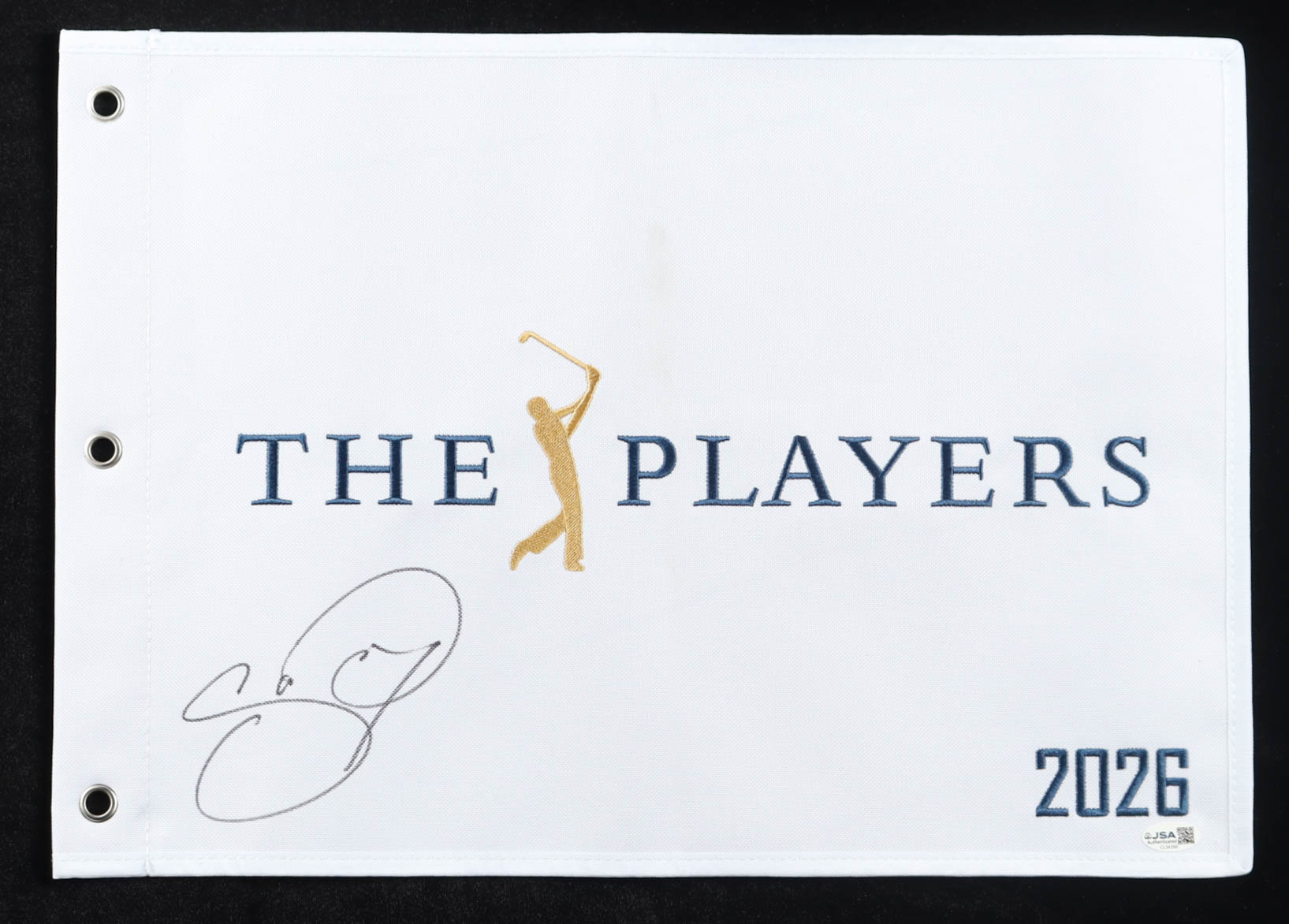 Jason Day Signed 2026 The Players Golf Pin Flag (JSA) at PristineAuction.com Jason Day Signed 2026 The Players Golf Pin Flag (JSA) at PristineAuction.com