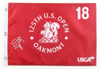 J. J. Spaun Signed 125th U.S. Open Oakmont Golf Pin Flag (JSA) at PristineAuction.com