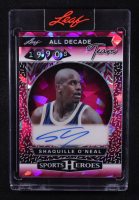 Shaquille O'Neal 2025 Leaf Sports Heroes 1990's All Decade Team Pink Ice Auto #D90-SO1 #5/5 at PristineAuction.com