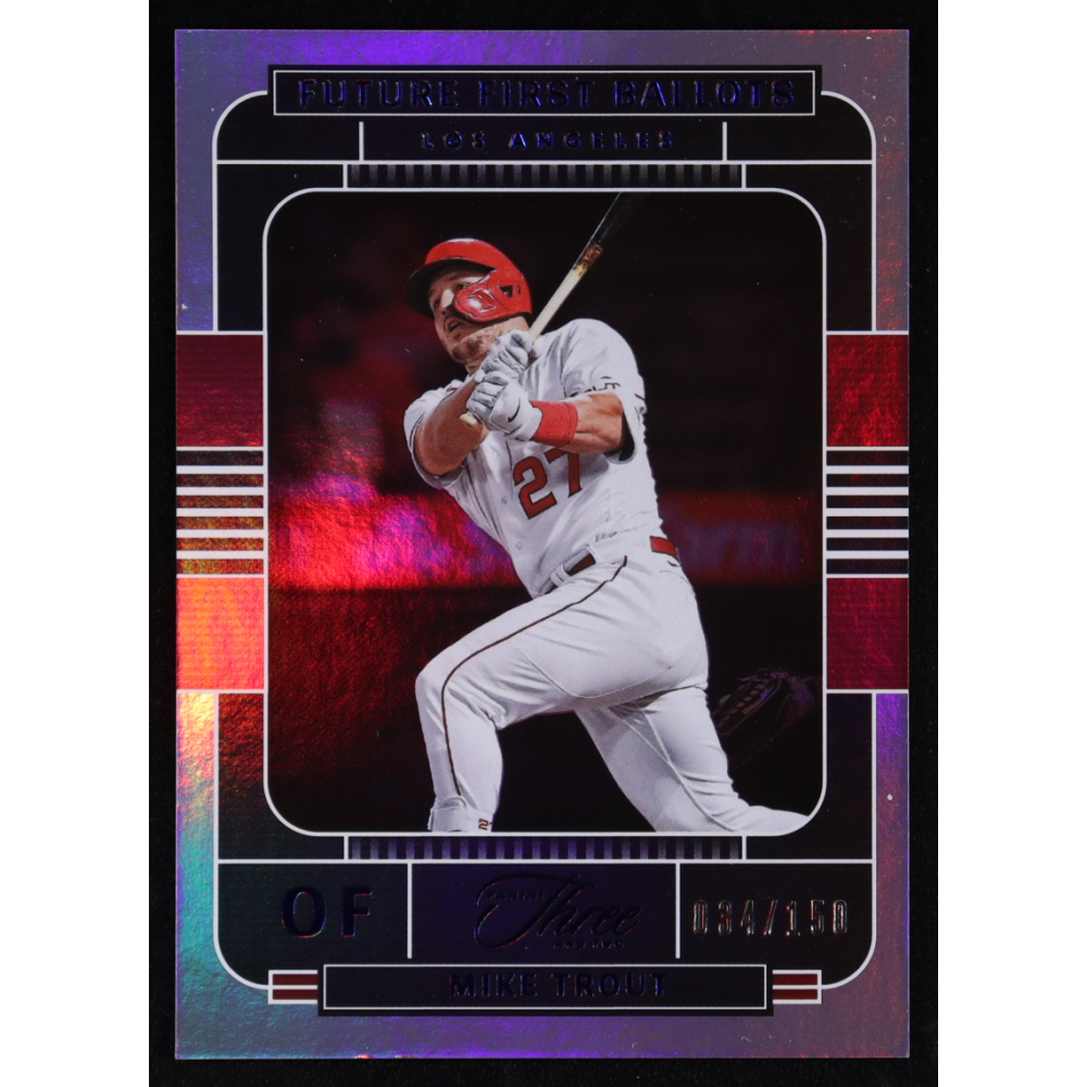 Mike Trout 2022 Panini Three and Two Future First Ballots #5 #034/150 at PristineAuction.com