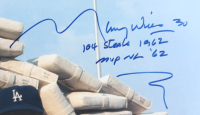 Maury Wills Signed Dodgers Custom Framed Photo Display Inscribed "104 Steals 1962" & "MVP NL '62" (JSA) at PristineAuction.com