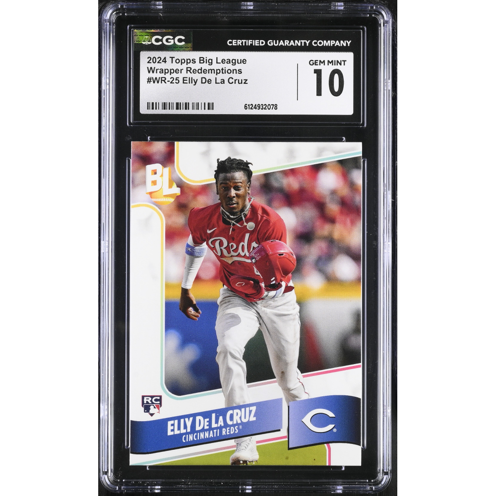 Elly De La Cruz 2024 Topps Big League Wrapper Redemptions #WR-25 (CGC GEM MINT 10) at PristineAuction.com