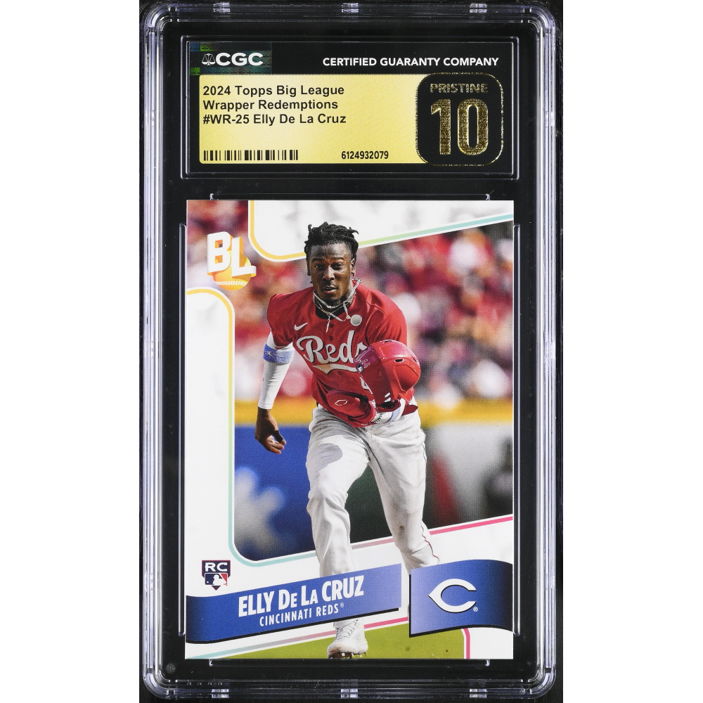 Elly De La Cruz 2024 Topps Big League Wrapper Redemptions #WR-25 (CGC PRISTINE 10 | Black Label) at PristineAuction.com