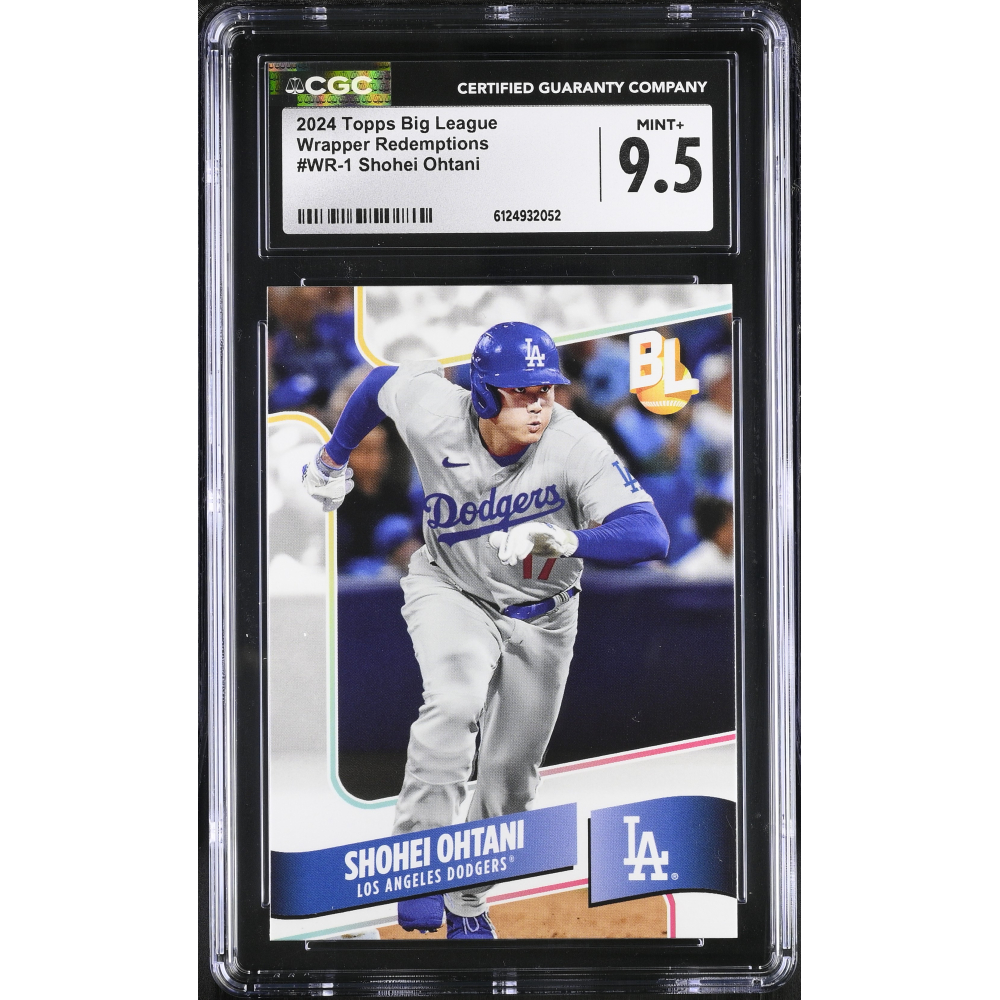 Shohei Ohtani 2024 Topps Big League Wrapper Redemptions #WR-1 (CGC MINT 9.5) at PristineAuction.com