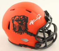 Harold Fannin Jr. Signed Browns Rave Alternate Speed Mini Helmet (JSA) at PristineAuction.com