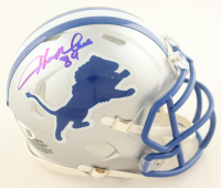 Herman Moore Signed Lions Throwback Alternate Speed Mini Helmet (JSA) at PristineAuction.com