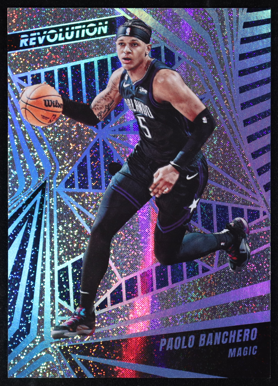 Paolo Banchero 2023-24 Panini Revolution Neutron #90 #027/125 at PristineAuction.com Paolo Banchero 2023-24 Panini Revolution Neutron #90 #027/125 at PristineAuction.com