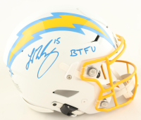 Ladd McConkey Signed Chargers Full-Size Authentic On-Field SpeedFlex Helmet Inscribed "BTFU" (Beckett) at PristineAuction.com