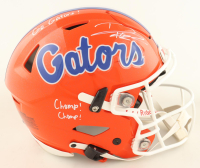 DJ Lagway Signed Florida Gators Full-Size Authentic On-Field Speed-Flex Helmet Inscribed "Go Gators!" & "Chomp Chomp" (Beckett) at PristineAuction.com