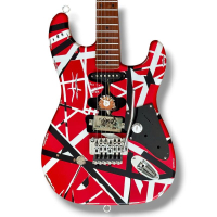 Eddie Van Halen Signed Replica EVH Frankenstrat Style Guitar with Guitar Case (JSA) at PristineAuction.com