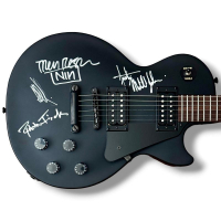 "Nine Inch Nails" Epiphone Gothic Les Paul Guitar Band-Signed By (4) with Trent Reznor, Robin Finck, Justin Mdeldal-Johnsen, & Ilan Rubin (JSA & REAL) at PristineAuction.com