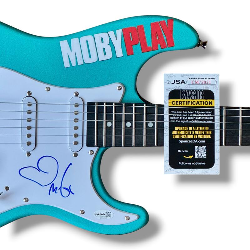 Moby Signed "Play" Custom Stratocaster Guitar (JSA) at PristineAuction.com Moby Signed "Play" Custom Stratocaster Guitar (JSA) at PristineAuction.com