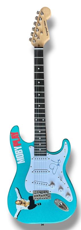 Moby Signed "Play" Custom Stratocaster Guitar (JSA) at PristineAuction.com Moby Signed "Play" Custom Stratocaster Guitar (JSA) at PristineAuction.com