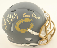 Jaquan Brisker Signed Bears Slate Alternate Speed Mini Helmet Inscribed "Bear Down" (JSA) at PristineAuction.com