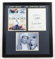 Clint Black & Lisa Hartman Black Signed "Still Holding On: The Legend of Cadillac Jack" Custom Framed Script Cover Display with (2) Photos (JSA) at PristineAuction.com
