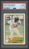 Rickey Henderson 1989 Topps Traded #48T (PSA 10) at PristineAuction.com
