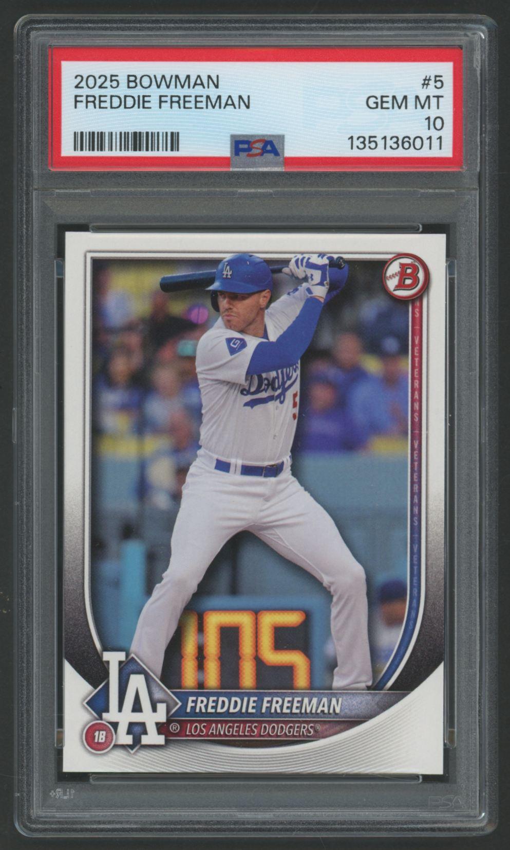 Freddie Freeman 2025 Bowman #5 (PSA 10) at PristineAuction.com Freddie Freeman 2025 Bowman #5 (PSA 10) at PristineAuction.com