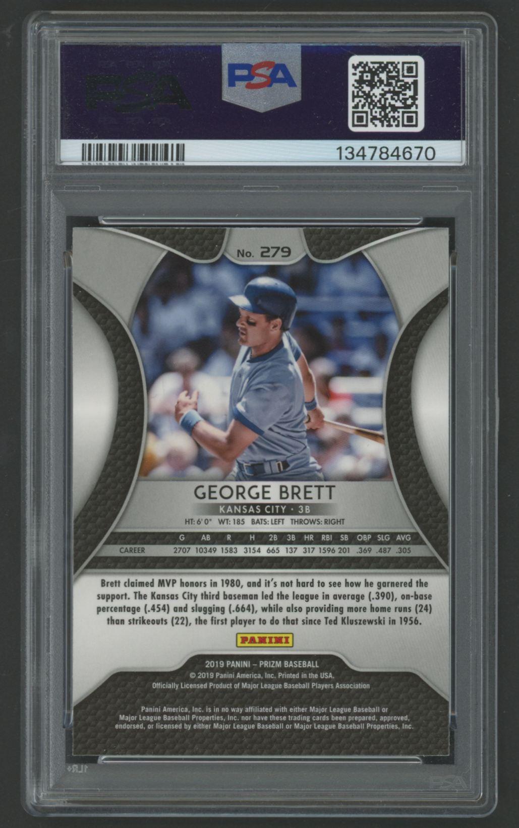 George Brett 2019 Panini Prizm #279 (PSA 10) at PristineAuction.com George Brett 2019 Panini Prizm #279 (PSA 10) at PristineAuction.com