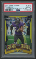 Ray Lewis 2024 Topps Chrome Legends of the Gridiron Yellow Refractor #LOG14 #60/75 (PSA 10) at PristineAuction.com