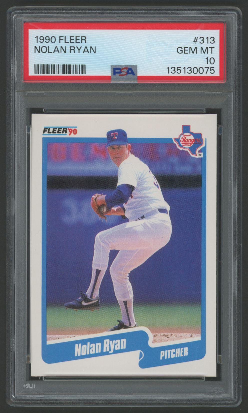 Nolan Ryan 1990 Fleer #313 (PSA 10) at PristineAuction.com Nolan Ryan 1990 Fleer #313 (PSA 10) at PristineAuction.com
