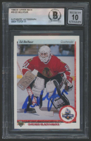 Ed Belfour Signed 1990-91 Upper Deck #55 RC (BGS | Auto 10) at PristineAuction.com