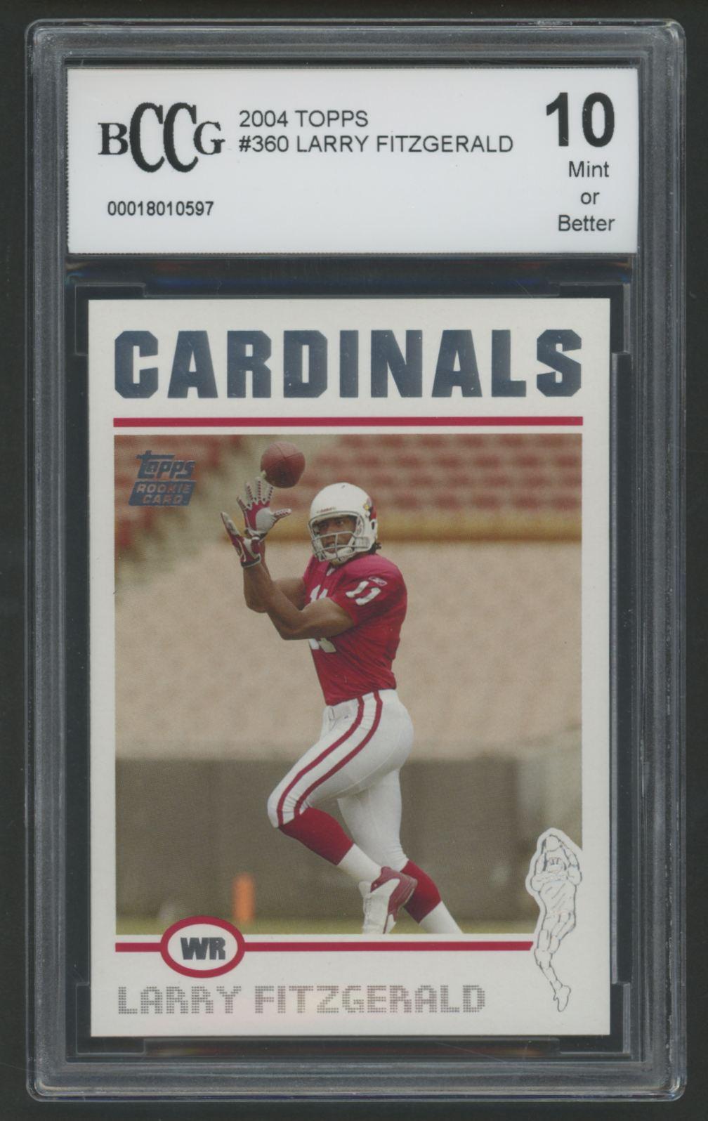 Larry Fitzgerald 2004 Topps #360 (BCCG 10) at PristineAuction.com Larry Fitzgerald 2004 Topps #360 (BCCG 10) at PristineAuction.com