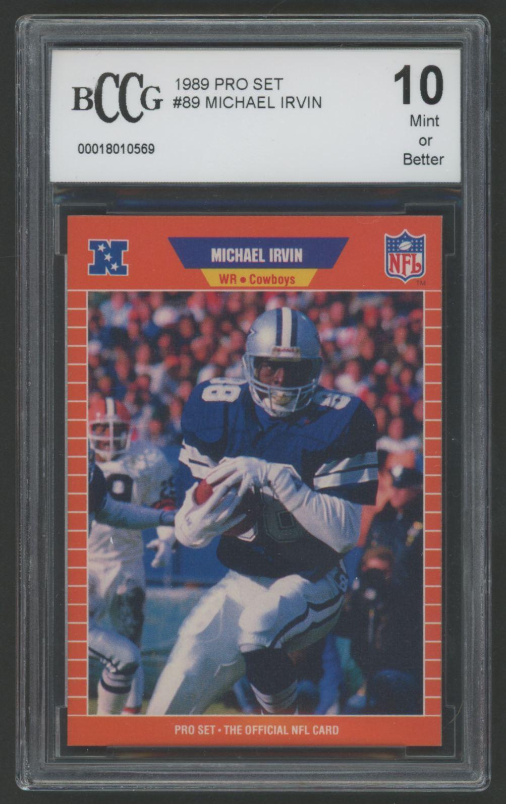 Michael Irvin 1989 Pro Set #89 RC (BCCG 10) at PristineAuction.com Michael Irvin 1989 Pro Set #89 RC (BCCG 10) at PristineAuction.com